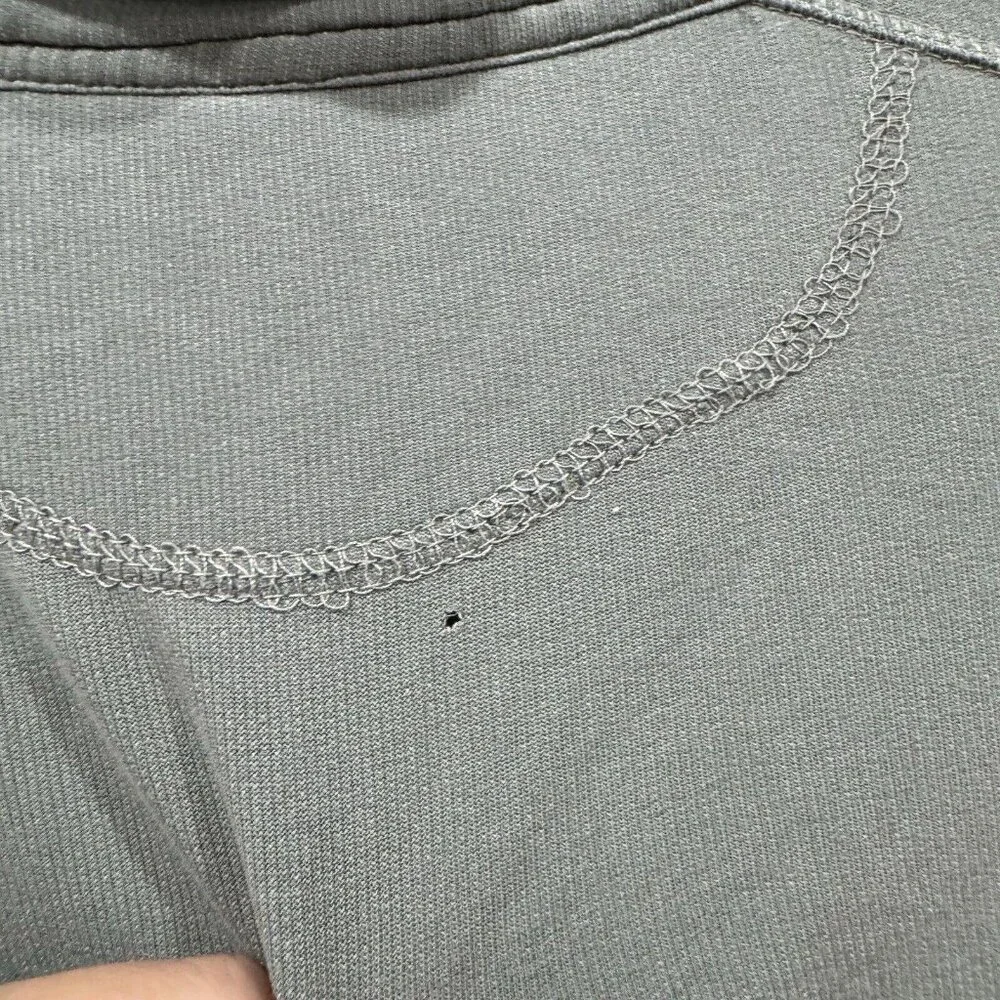 True Grit Quarter Zip Pullover Sweater Mens Size‎ Xl Gray/blue  Stretch Stitch